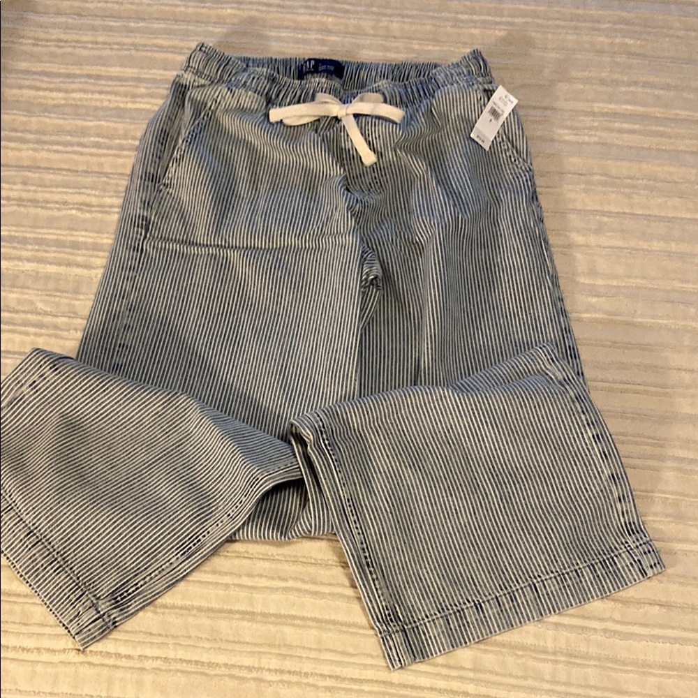 Striped Casual Pants with Drawstring